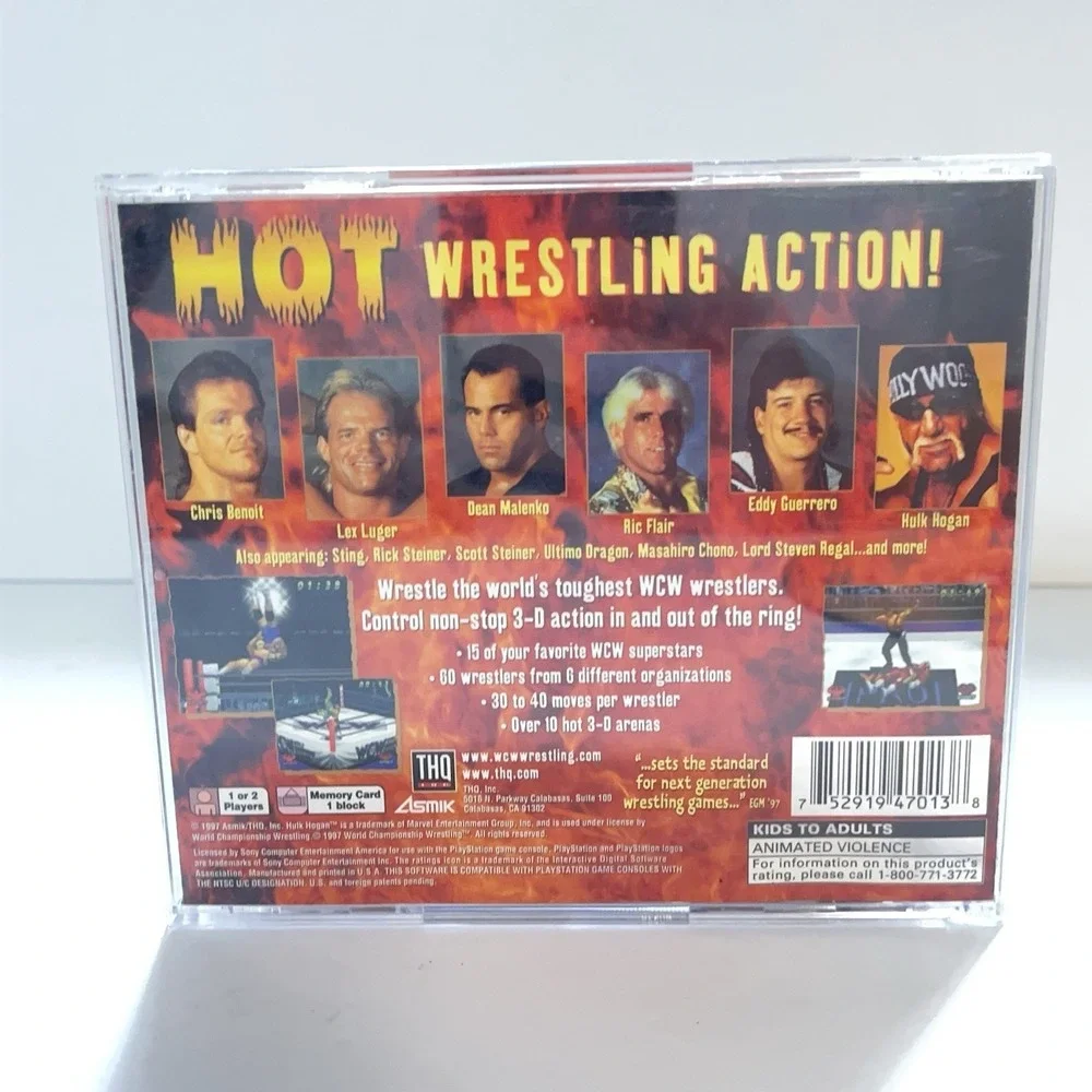 PS1 WCW Wresting Games Lot Of 3  WCW Nitro, Vs The World, WCW NWO Thunder CIB